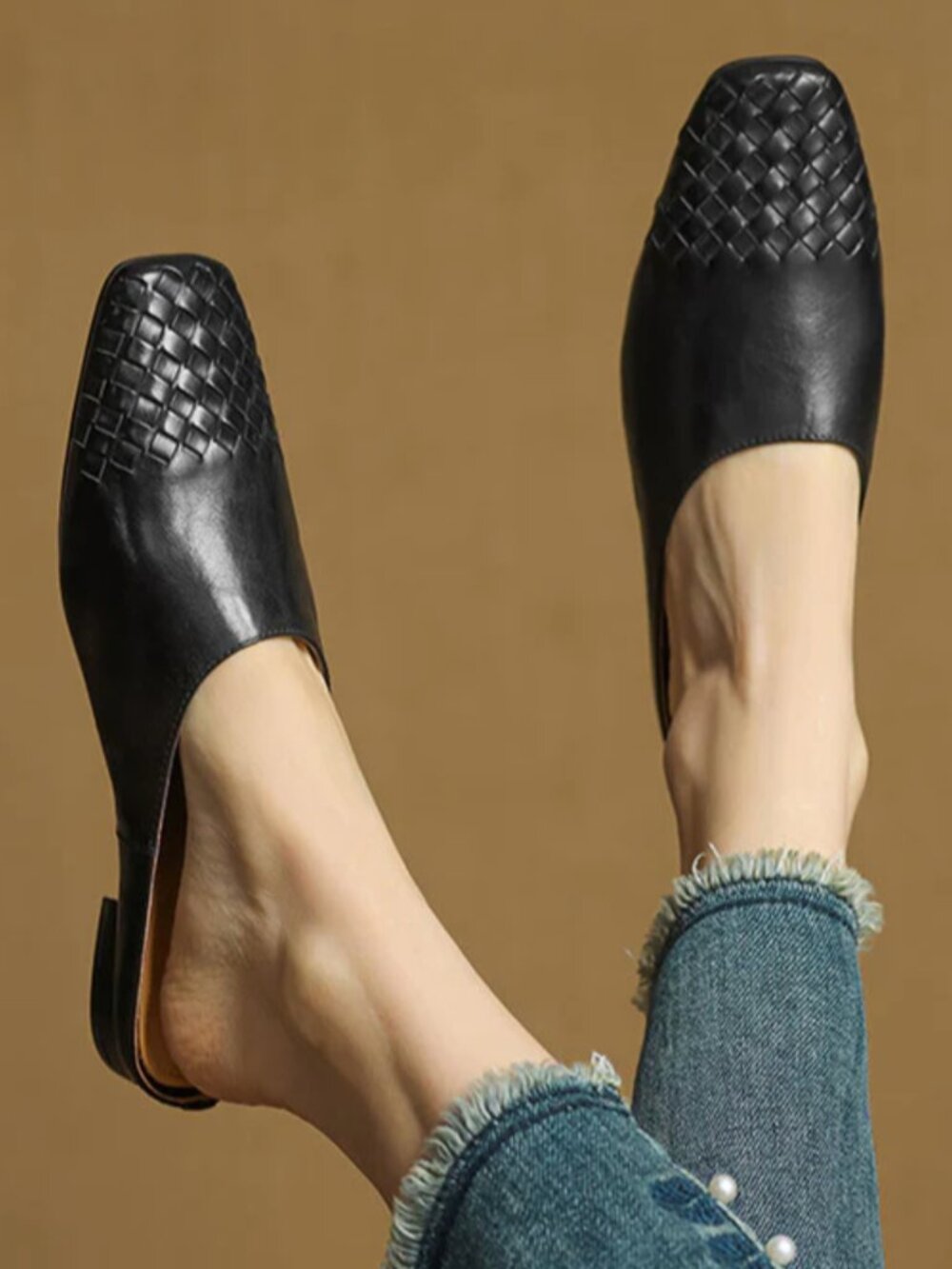 Riley Rivers Dalvi Genuine Leather Mules Black EU 42